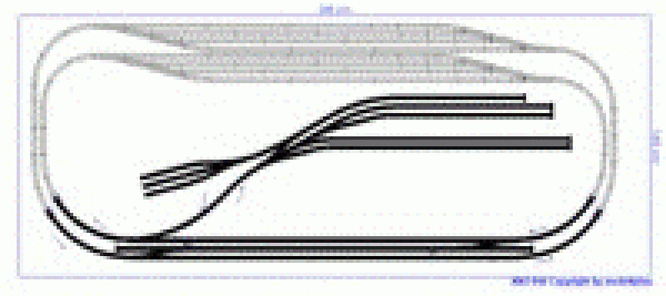 minitrix N Gleisplan 240 x100 cm